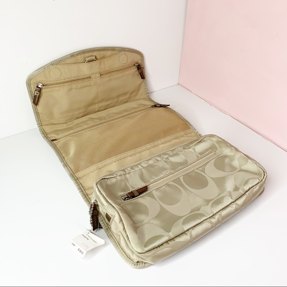 Coach Signature Nylon Cosmetic Bag